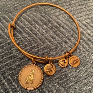 Alex and Ani Initial Expandable Wire Bangle